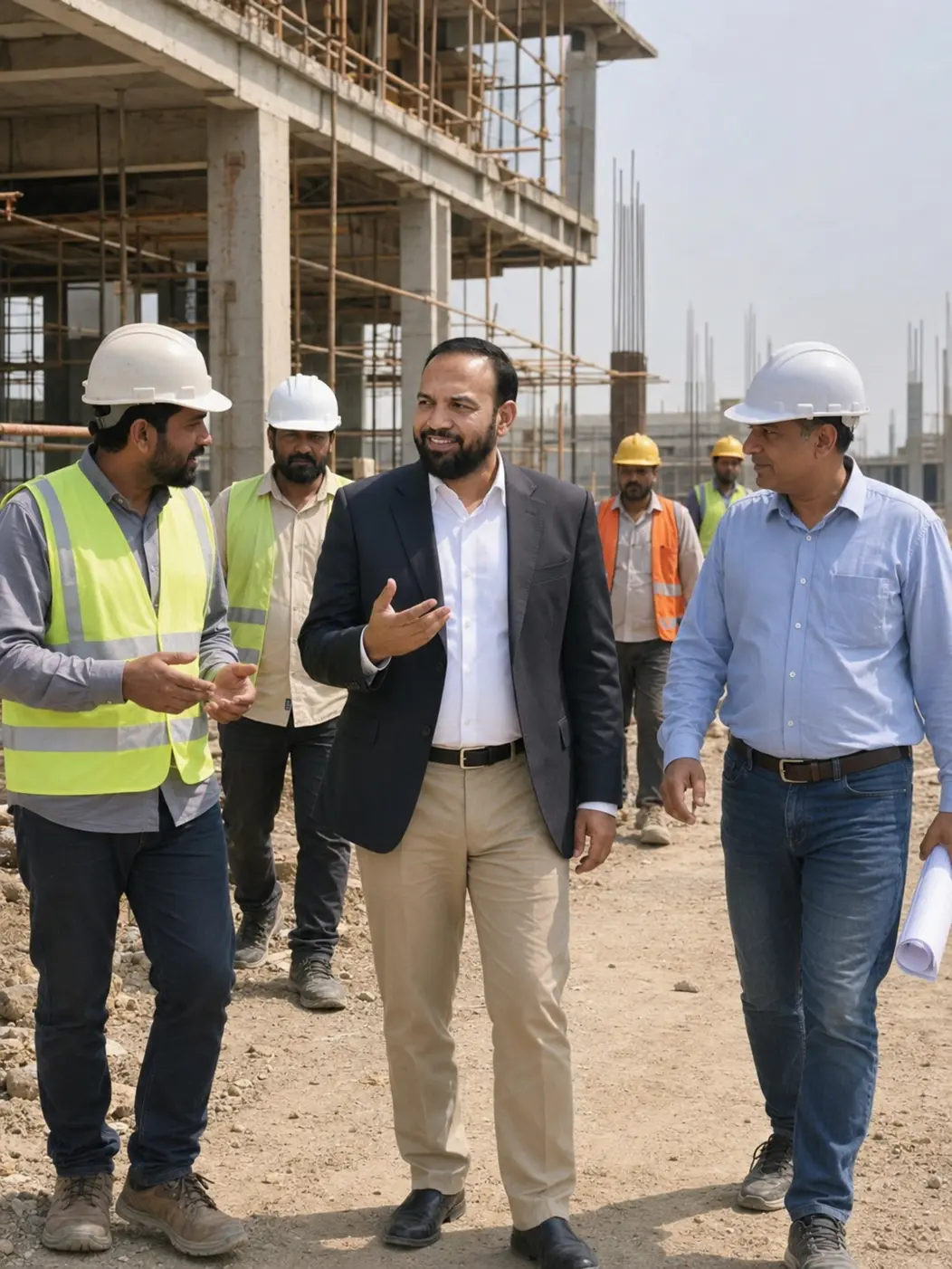 Jamil Ahmad Mayo exchanging ideas during a site review